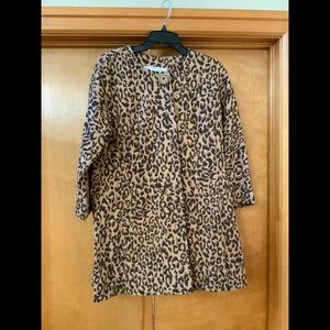 CAbi Carol Anderson Leopard Print Jacket. Large